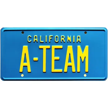 Celebritate Mașini The a-Team | Echipa | Metal Imprimare de Înmatriculare garaj pentru motociclete, fermă decor perete de metal